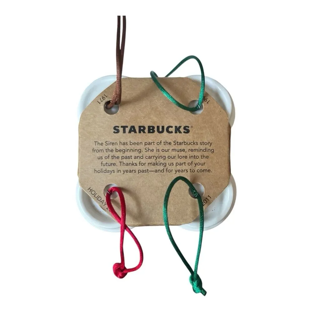 Starbucks, 4 Pack History Siren Logo Collectible Christmas Ornaments 2011 2.5